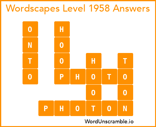 Wordscapes Level 1958 Answers