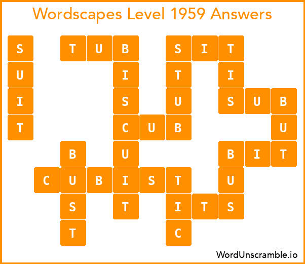 Wordscapes Level 1959 Answers