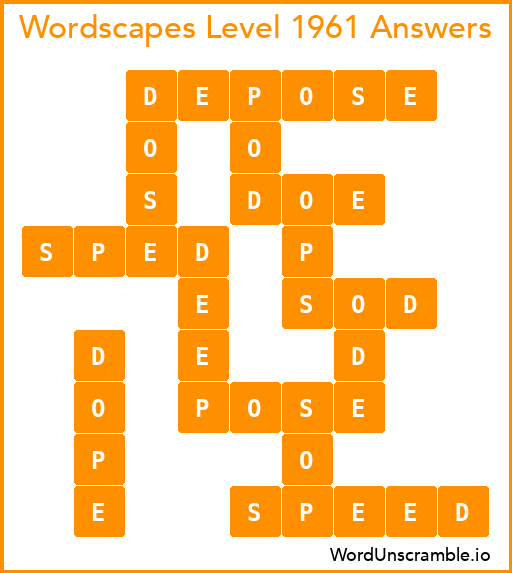 Wordscapes Level 1961 Answers