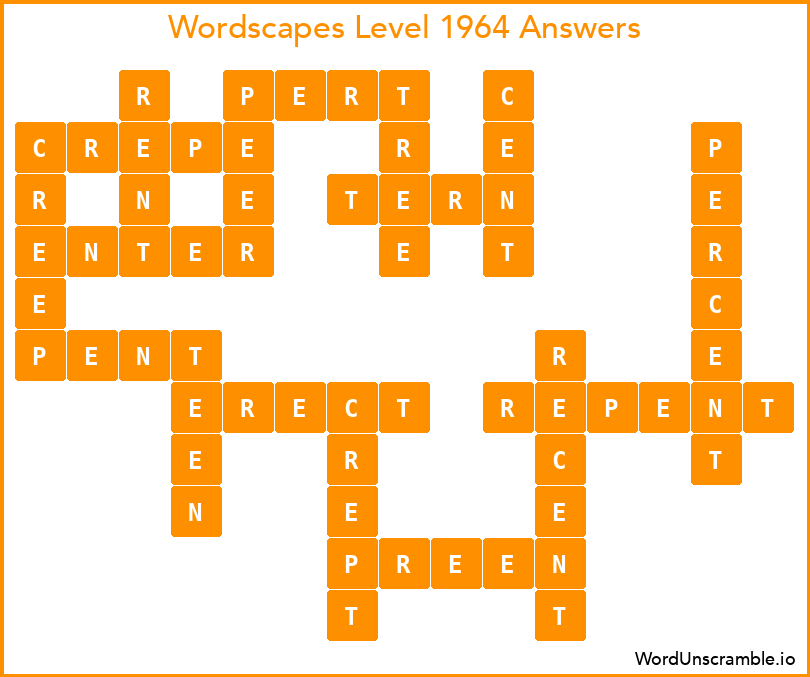 Wordscapes Level 1964 Answers