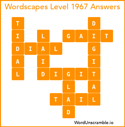 Wordscapes Level 1967 Answers
