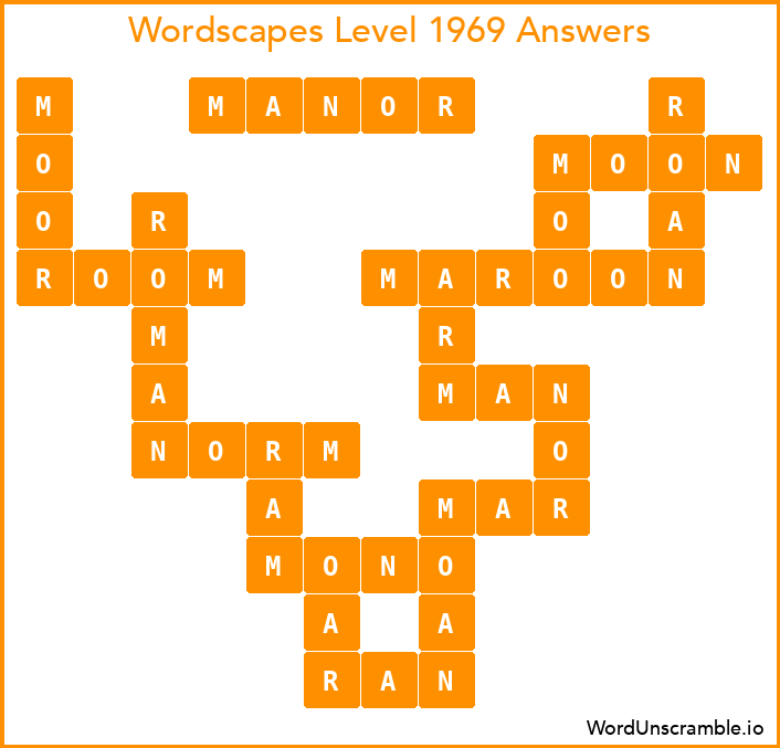Wordscapes Level 1969 Answers