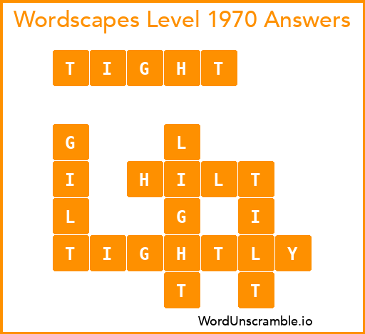 Wordscapes Level 1970 Answers