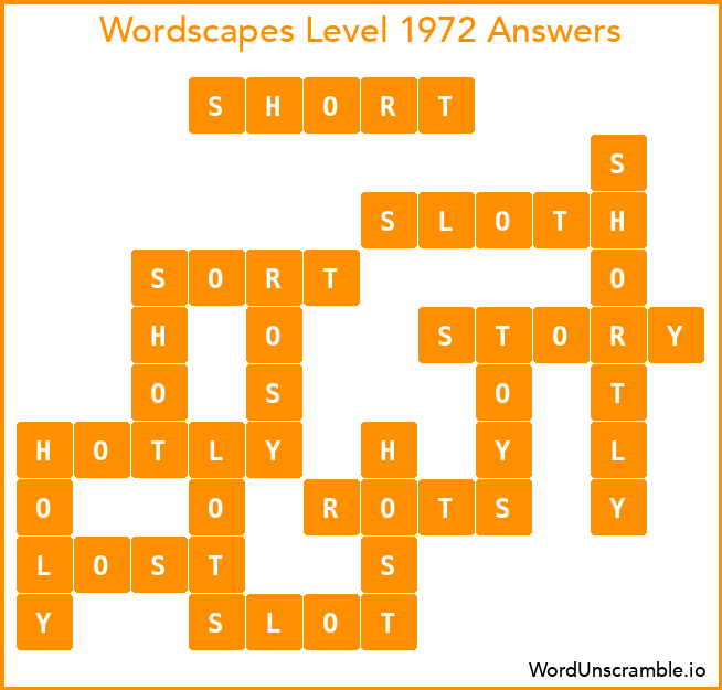 Wordscapes Level 1972 Answers
