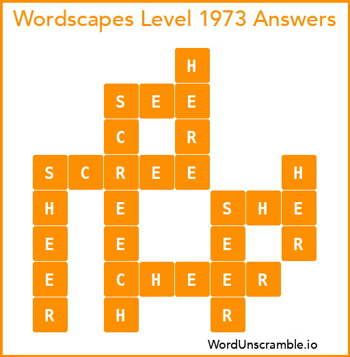 Wordscapes Level 1973 Answers
