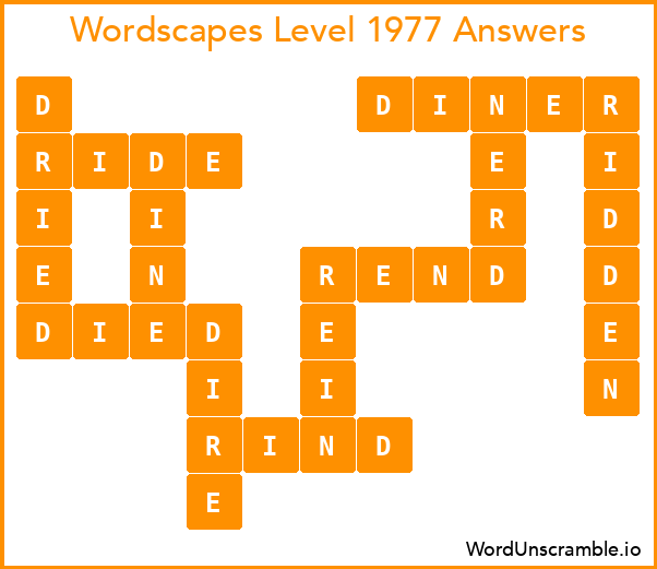 Wordscapes Level 1977 Answers