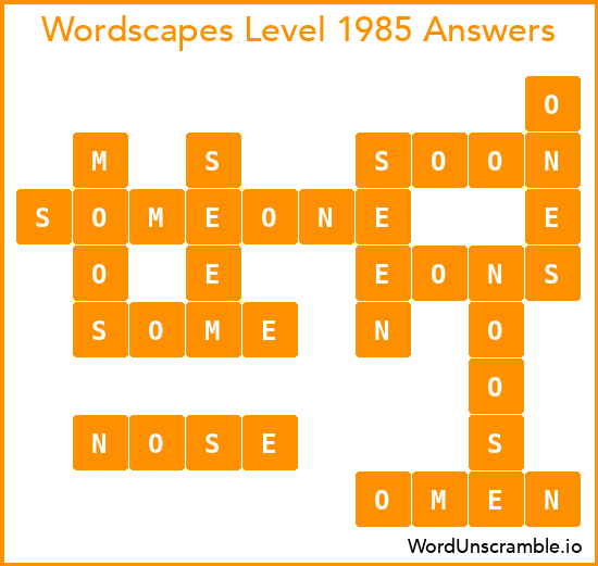Wordscapes Level 1985 Answers