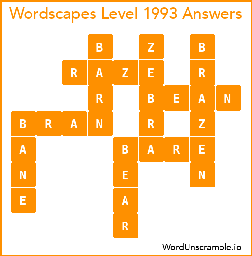 Wordscapes Level 1993 Answers