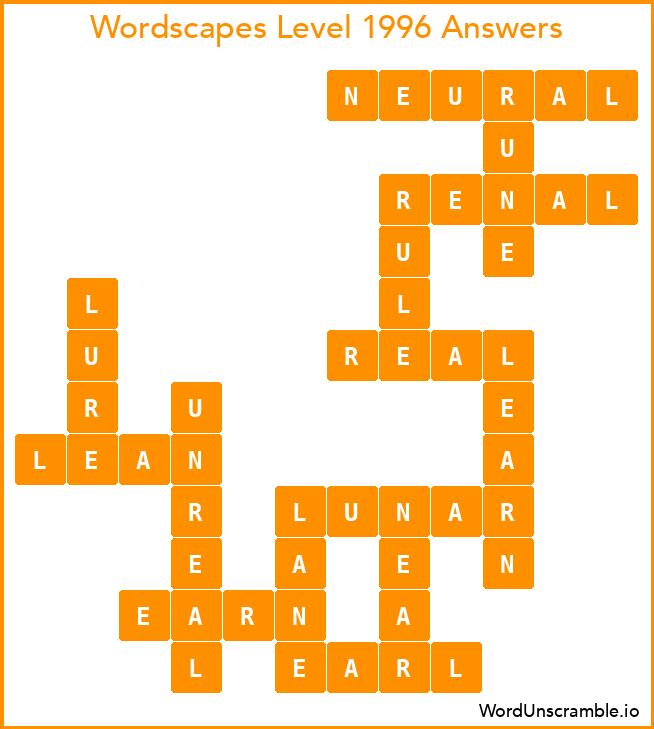 Wordscapes Level 1996 Answers