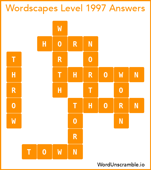 Wordscapes Level 1997 Answers