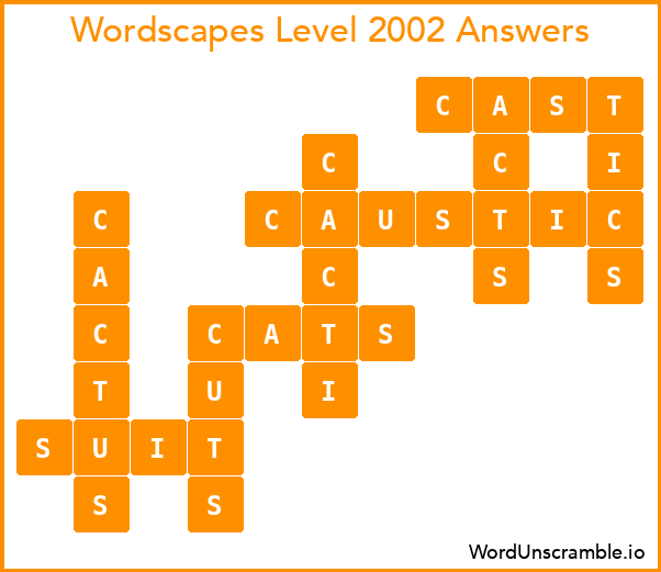 Wordscapes Level 2002 Answers