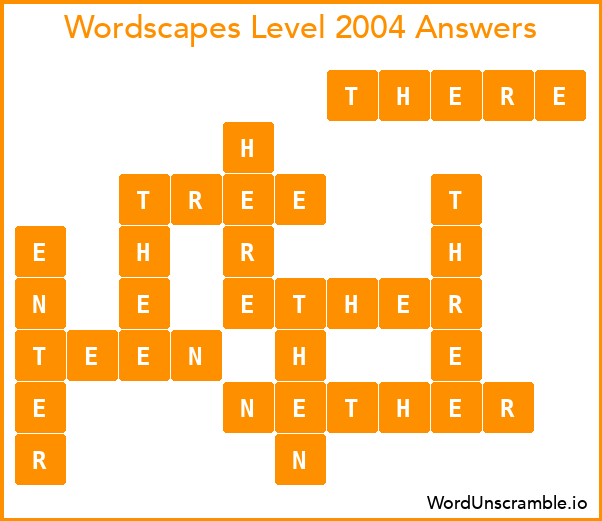 Wordscapes Level 2004 Answers