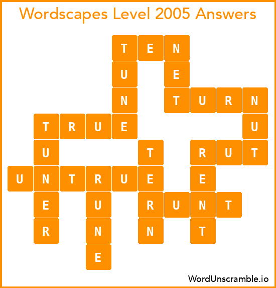 Wordscapes Level 2005 Answers