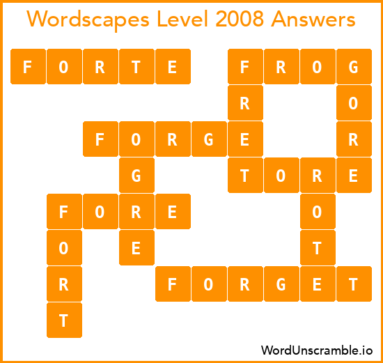 Wordscapes Level 2008 Answers