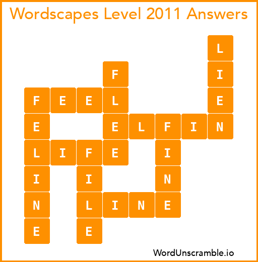 Wordscapes Level 2011 Answers