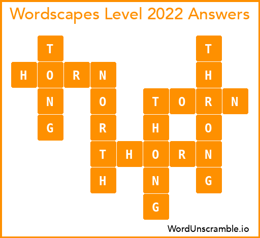 Wordscapes Level 2022 Answers