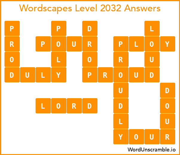 Wordscapes Level 2032 Answers