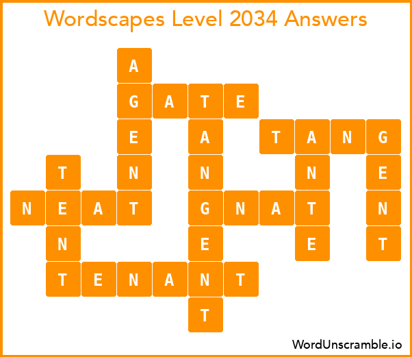 Wordscapes Level 2034 Answers