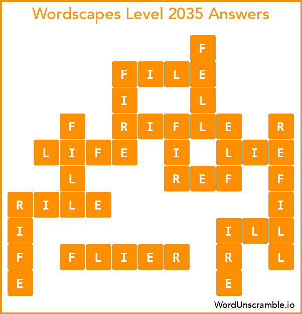 Wordscapes Level 2035 Answers