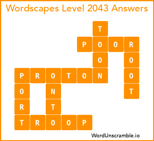 Wordscapes Level 2043 Answers