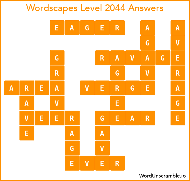 Wordscapes Level 2044 Answers