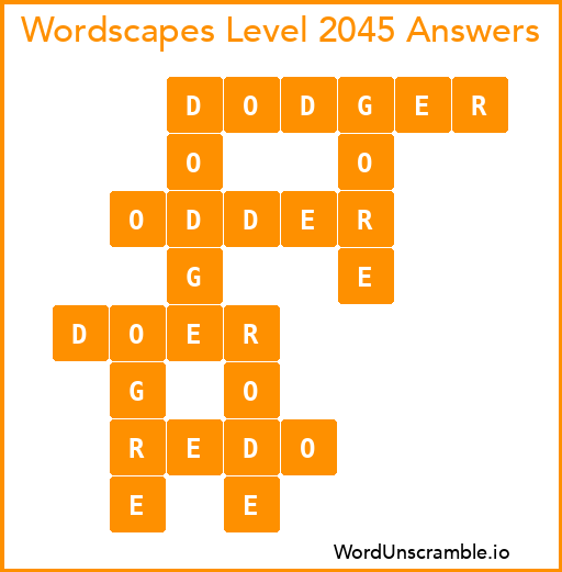 Wordscapes Level 2045 Answers