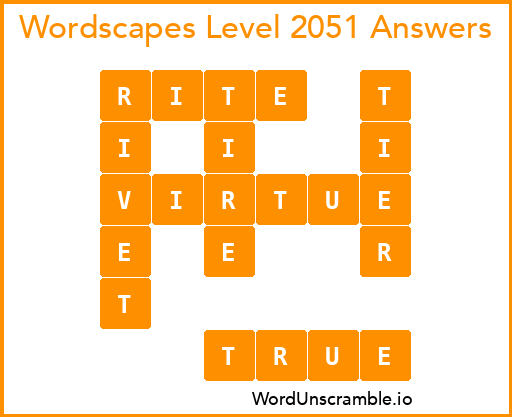 Wordscapes Level 2051 Answers