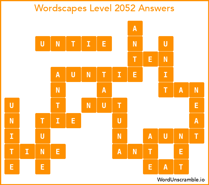 Wordscapes Level 2052 Answers
