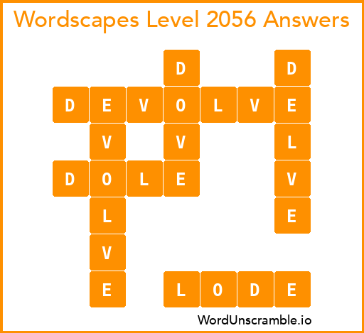 Wordscapes Level 2056 Answers