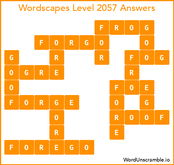 Wordscapes Level 2057 Answers