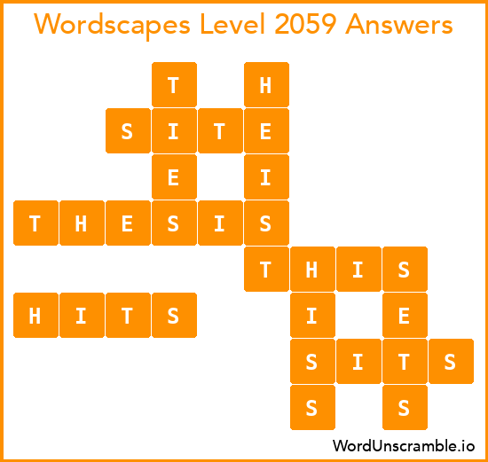 Wordscapes Level 2059 Answers