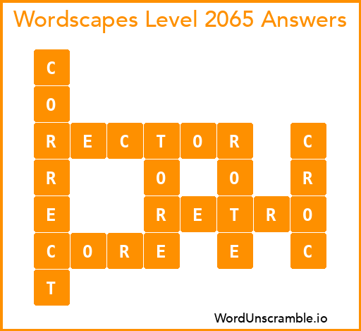 Wordscapes Level 2065 Answers