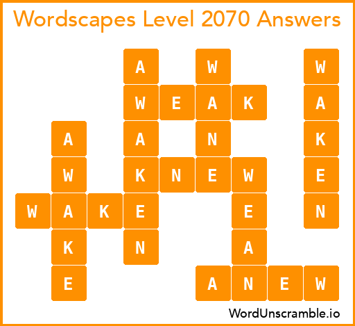 Wordscapes Level 2070 Answers