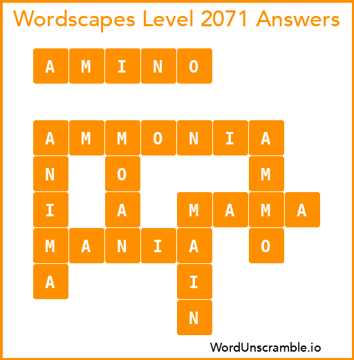 Wordscapes Level 2071 Answers