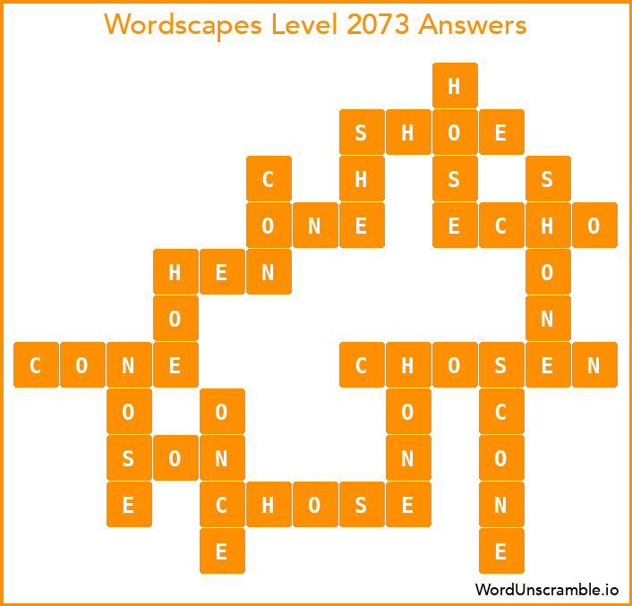 Wordscapes Level 2073 Answers