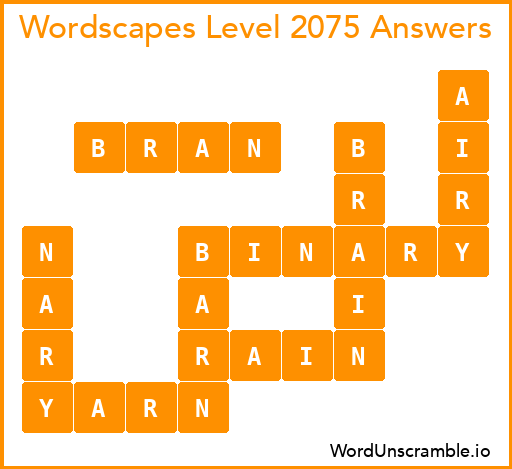 Wordscapes Level 2075 Answers