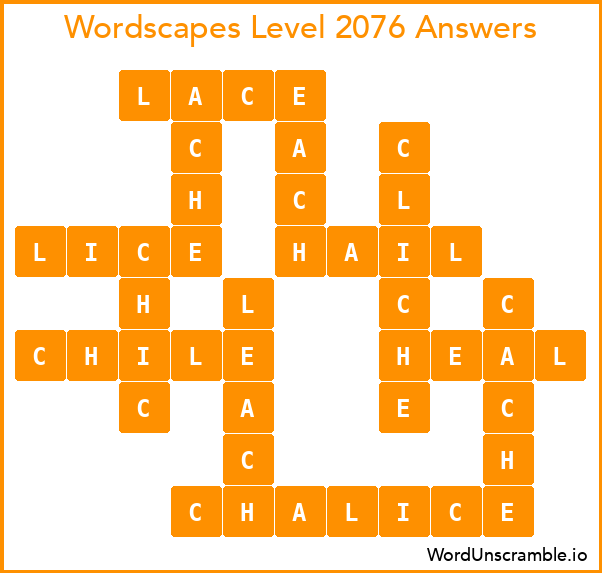Wordscapes Level 2076 Answers