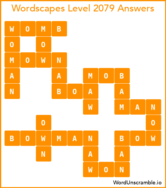 Wordscapes Level 2079 Answers