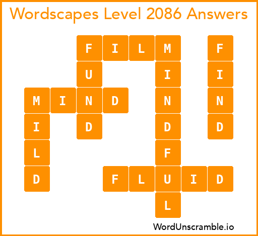 Wordscapes Level 2086 Answers