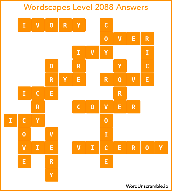 Wordscapes Level 2088 Answers
