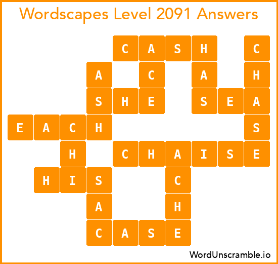 Wordscapes Level 2091 Answers