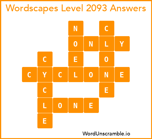 Wordscapes Level 2093 Answers