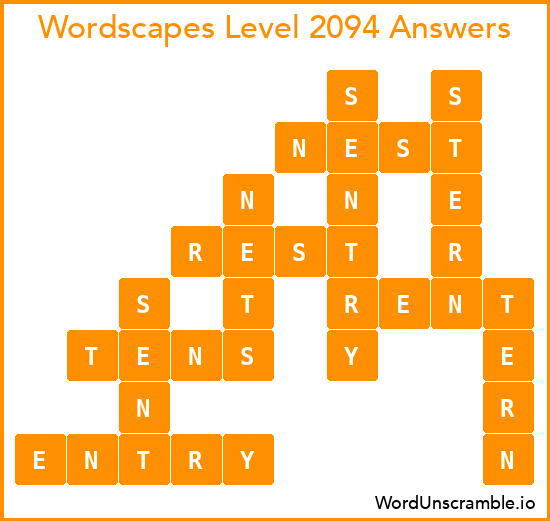 Wordscapes Level 2094 Answers