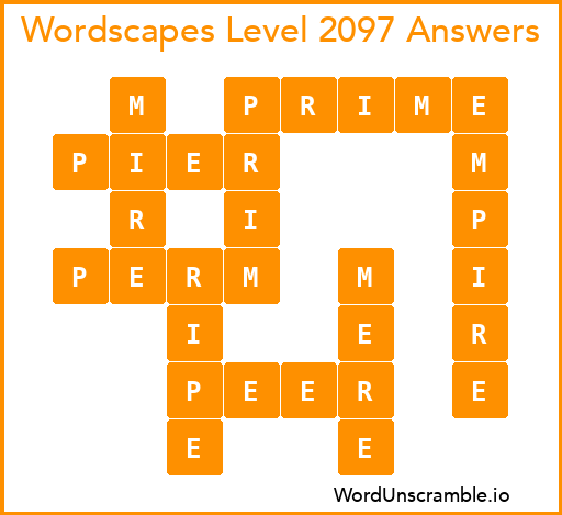 Wordscapes Level 2097 Answers