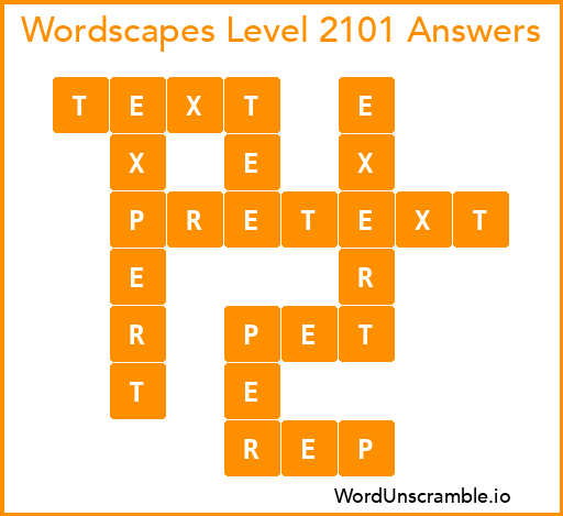 Wordscapes Level 2101 Answers