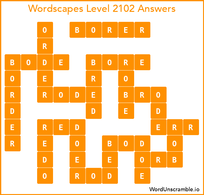 Wordscapes Level 2102 Answers