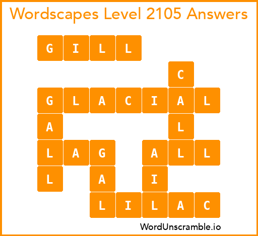 Wordscapes Level 2105 Answers