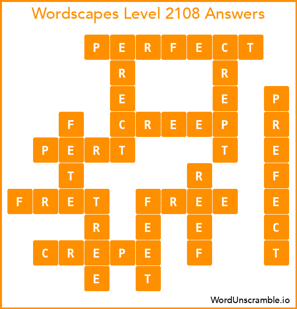 Wordscapes Level 2108 Answers