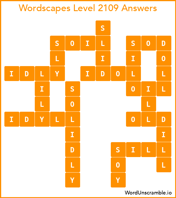 Wordscapes Level 2109 Answers