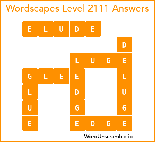 Wordscapes Level 2111 Answers
